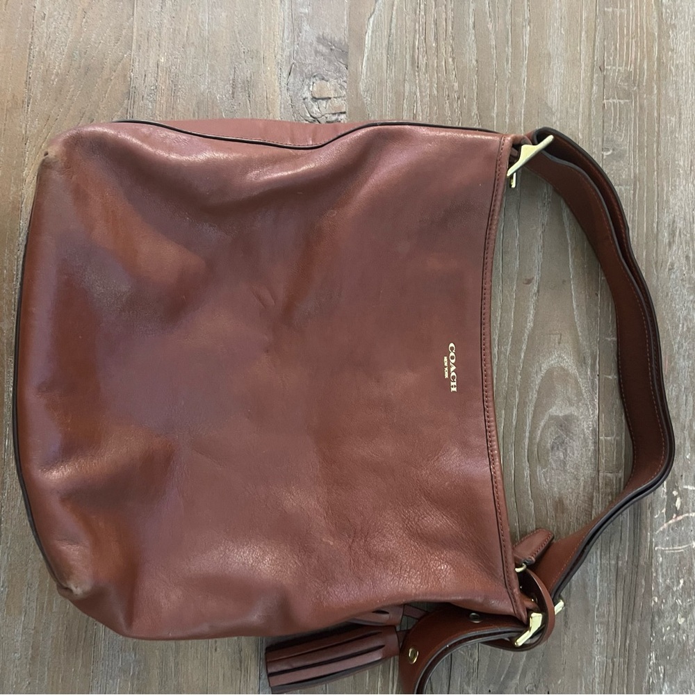 Coach Tan Leather Shoulder Bag